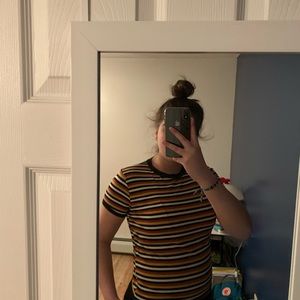 Striped Cropped Summer T-shirt